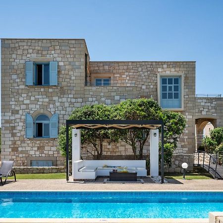 Beachfront Villa Turquoise With Private Pool, Bbq And Ping Pong Table Chania  Exteriér fotografie